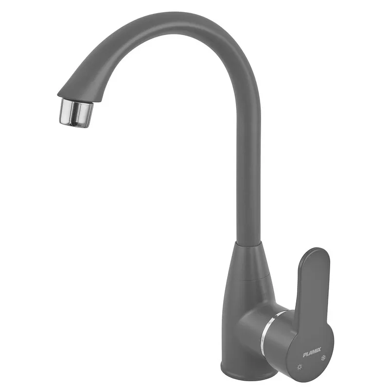Змішувач для кухні Plamix Mario-011 Graphite (без підведення) (Колір графіт) (PM6099)