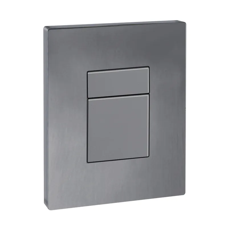 Панель змиву Koer KT-0607-07 157x198x10mm пластикова, кнопка квадратна (колір графіт) (KR5345)