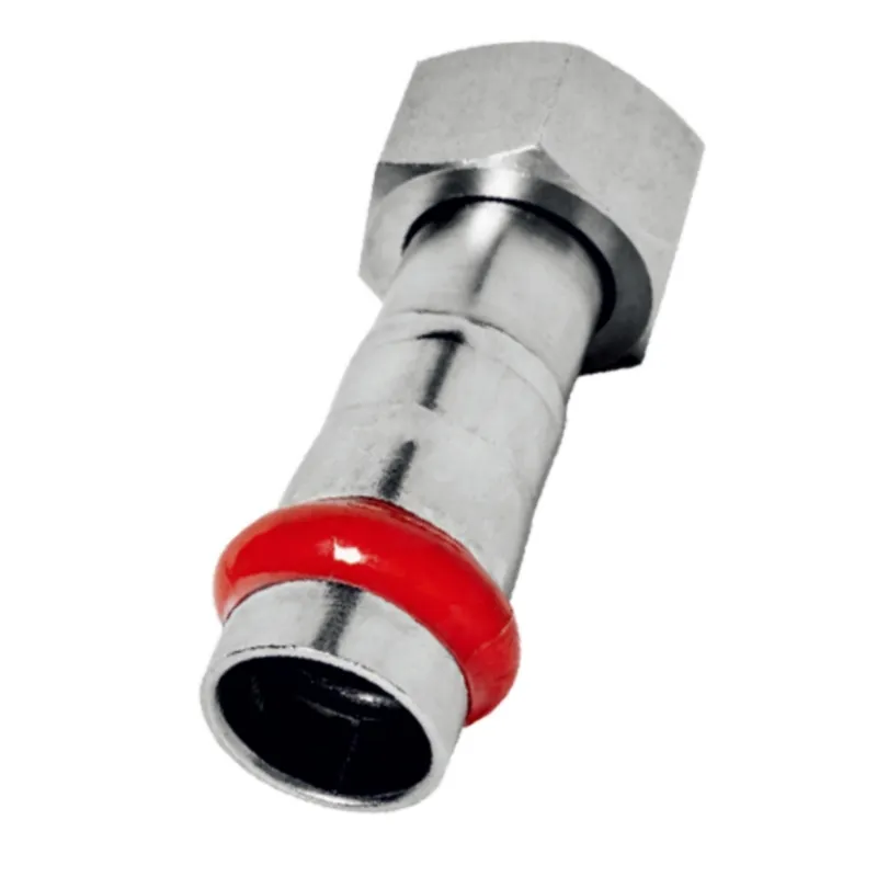 Перехідник з накидною гайкою Koer KQ.A1806NF Press-Inox AISI 304 18x1/2" (KR6337)