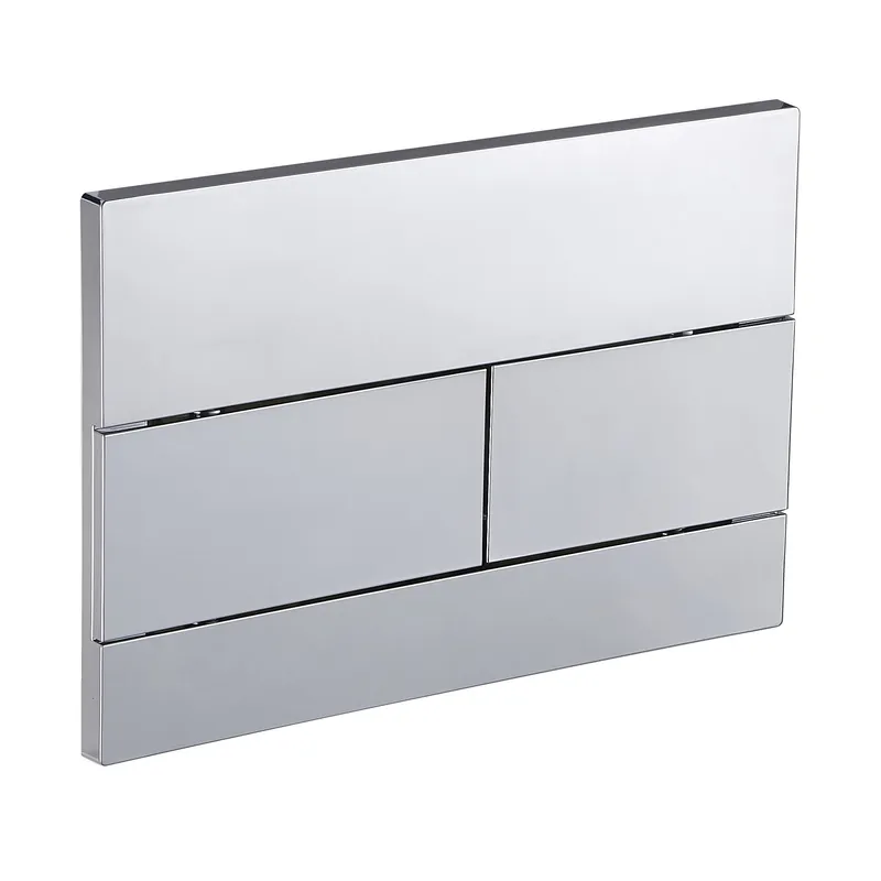 Панель змиву Koer KT-0603-01 240x160x10mm пластикова, кнопка лінійна (колір хром) (KR5319)