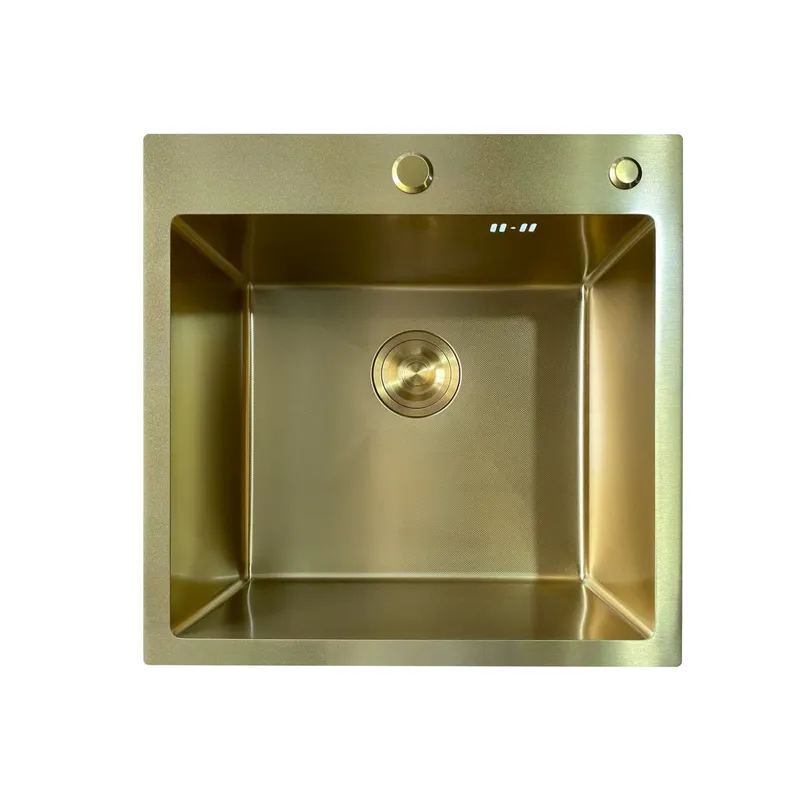 Мийка Mixxus MH5050 Micro Decor Brushed Gold (3.0/0.8) з нерж. сталі (колір матове золото) (MI8214)
