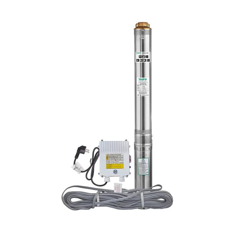 Насос свердловинний відцентровий Taifu 4STM 6/15+50M +пульт Н=105м, Q=8,4м3, P=1500Вт, каб.50м,1,25"(TF3396)