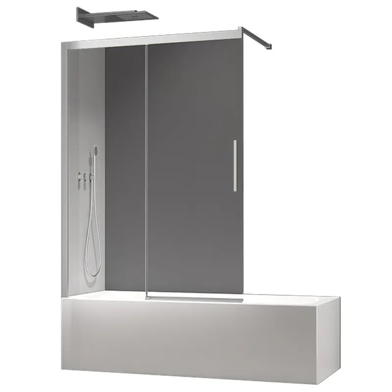 Шторки скляні на ванну розсувні Koer SR BS06-120x150-TR-01 прозоре скло Easy Clean 6мм, хром (KR5945)