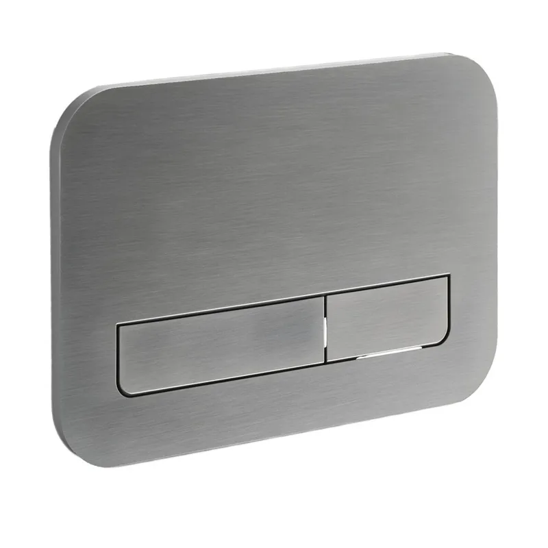 Панель змиву Koer KT-0609-07 240x160x7mm пластикова, кнопка лінійна (колір графіт) (KR6133)