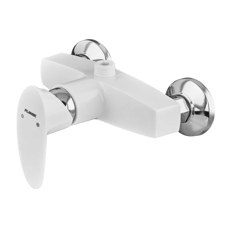 Змішувач для душа Plamix Cezar-003 White (без шланга, лійки та кронштейна) (PM0733)