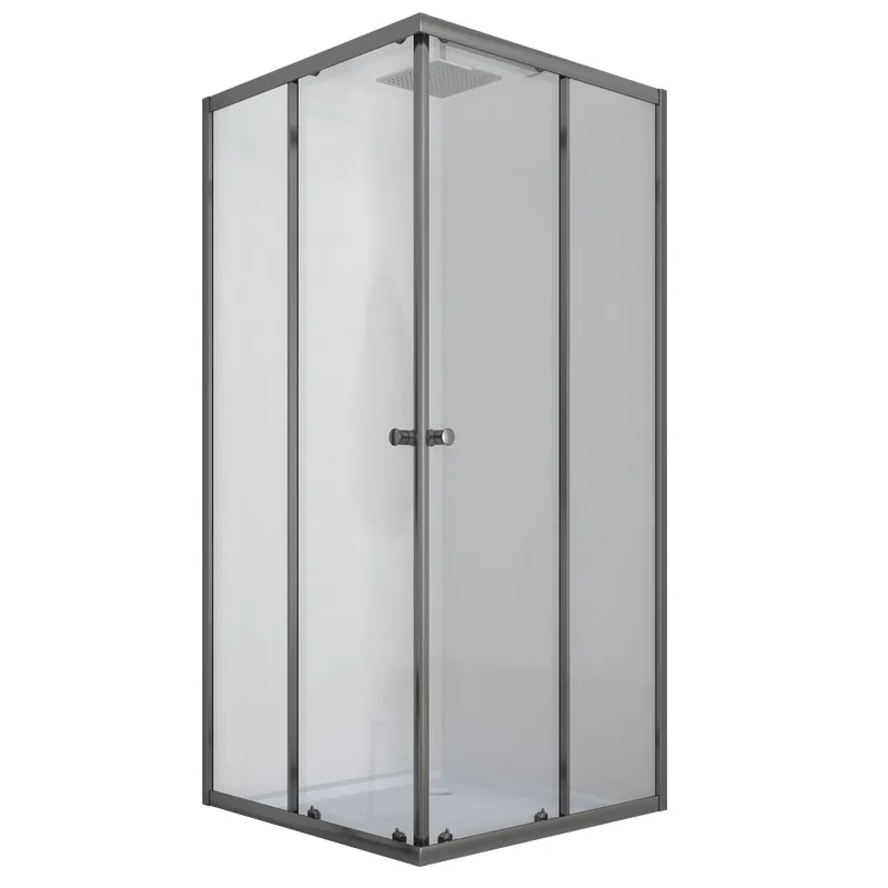 Душова кабіна без піддону Mixxus CUBIC SC01-90x90x185-TR GRAPHITE прозоре скло 4мм (MI6907)