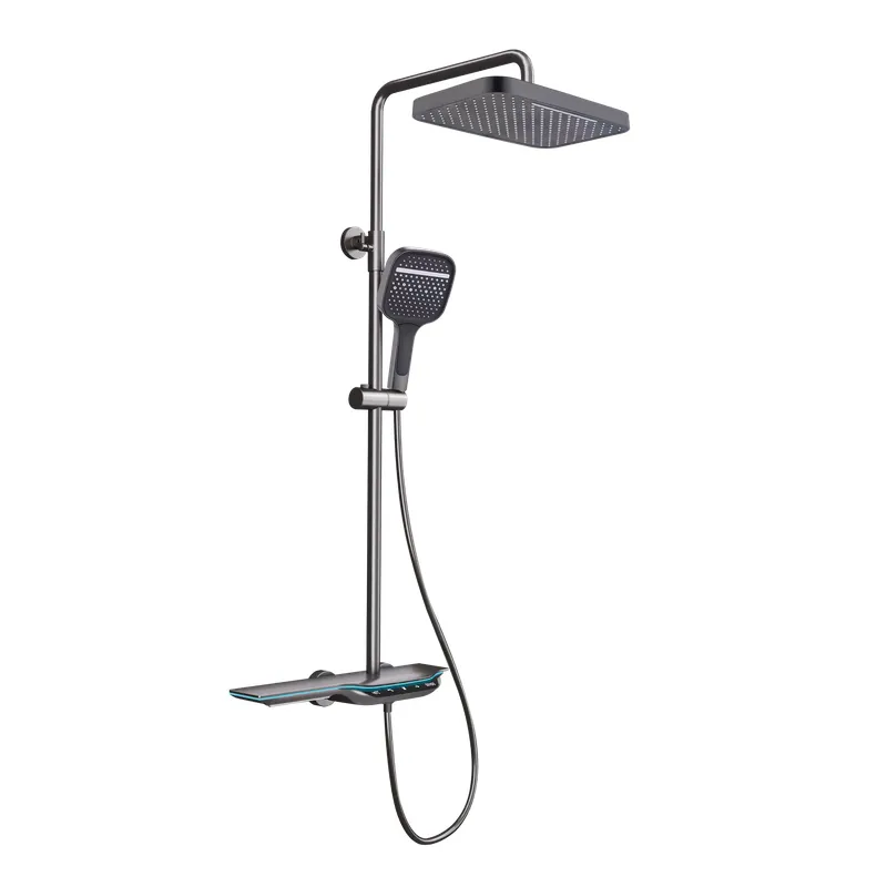 Душова колона з термостатичним змішувачем Mixxus Premium SPACE-009-J Graphite, 3 режими (MI6542)