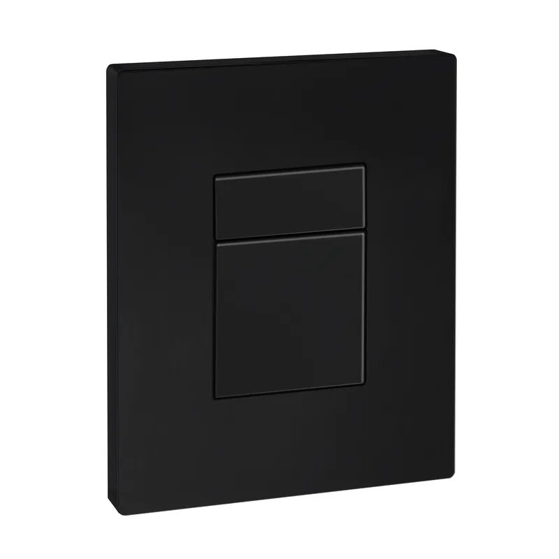 Панель змиву Koer KT-0607-05 157x198x10mm пластикова, кнопка квадратна (колір чорний матовий) (KR5346)