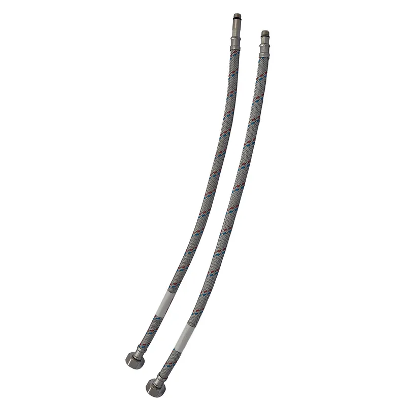 Гнучкі шланги для змішувача гайка 1/2'' - Штуцер M10 (80 см) 2 шт Zerix (ZX1575)