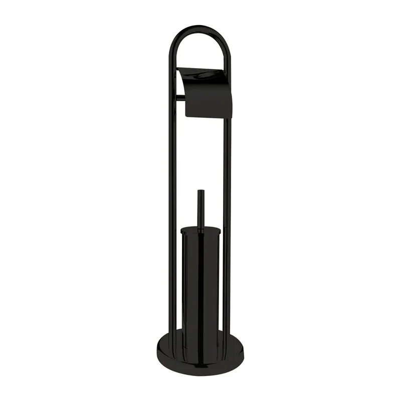 Йоржик для унітазу чорний Zerix Kit ME04 Black (ZX4644)