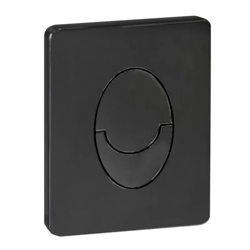 Панель змиву Koer KT-0606-05 157x198x10mm пластикова, кнопка закруглена (колір чорний матовий) (KR5343)