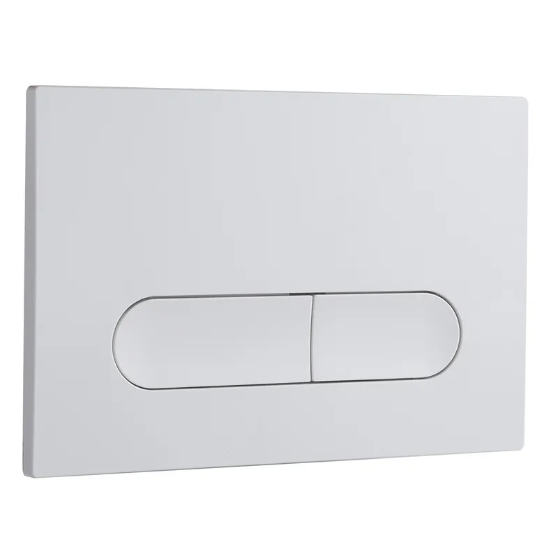 Панель змиву Koer KT-0608-03 240x160x10mm пластикова, кнопка закруглена (колір білий) (KR6123)