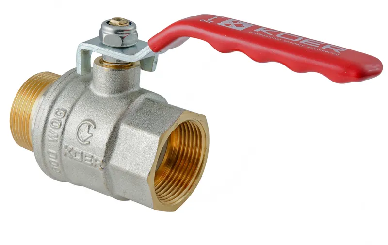 Кран кульовий ГШВ Koer Extreme KE.215-32 - 1 1/4" FM ручка "важіль" червона (KR5753)