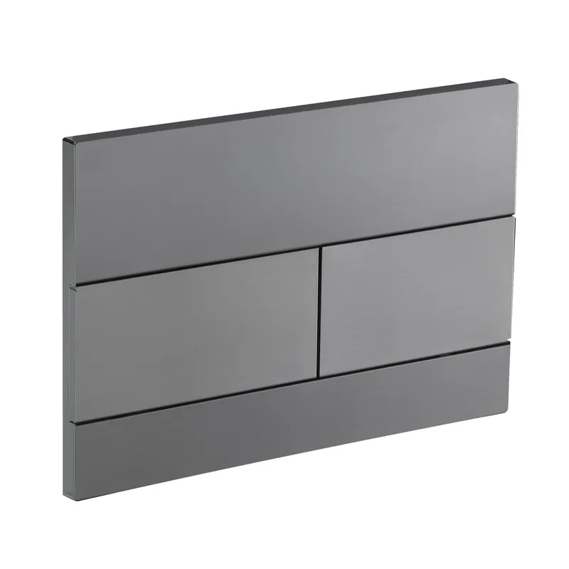 Панель змиву Koer KT-0603-07 240x160x10mm пластикова, кнопка лінійна (колір графіт) (KR5321)