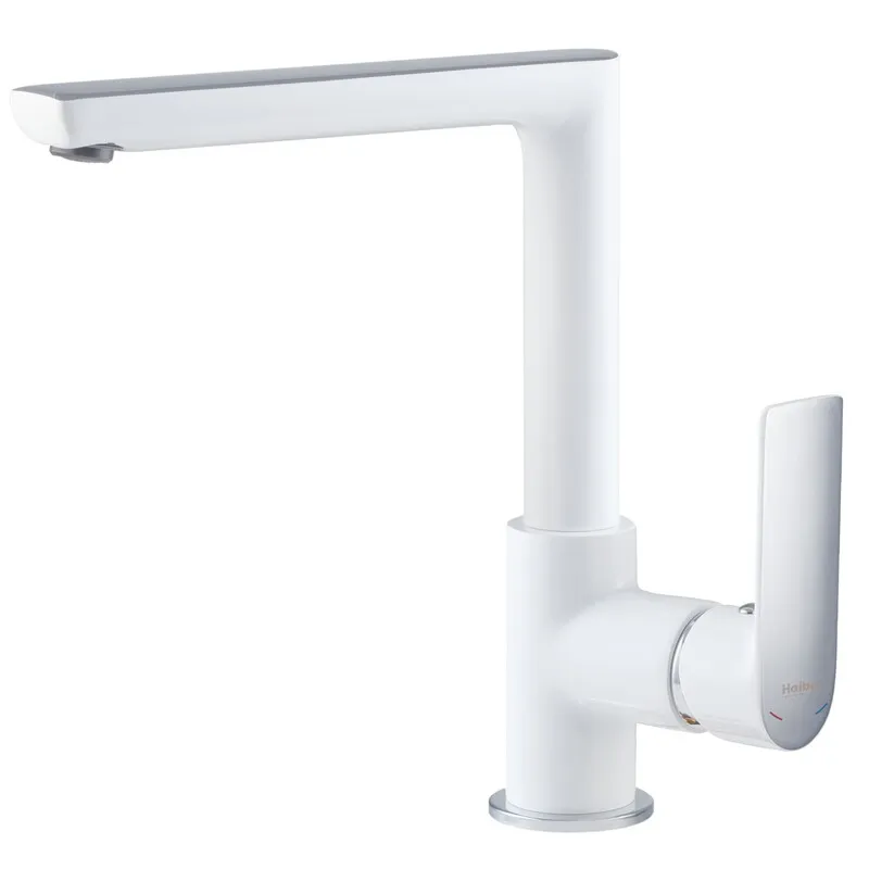 Змішувач для кухні HAIBA ALEX 018 WHITE-CHROME (HB9569)