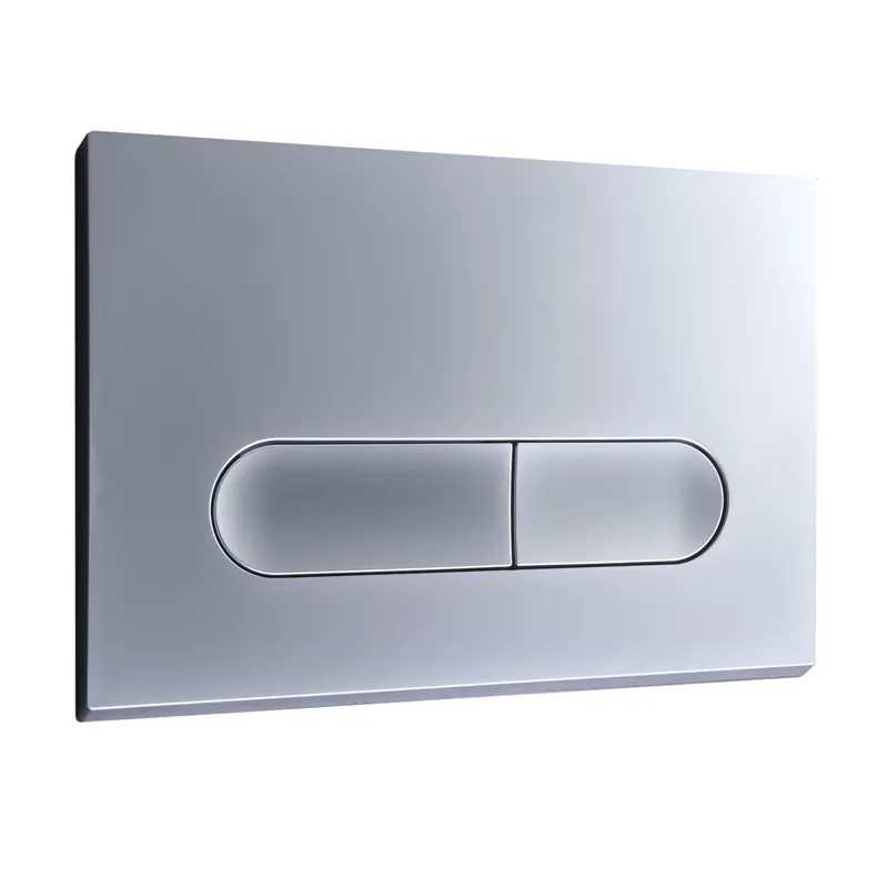 Панель змиву Koer KT-0608-14 240x160x10mm пластикова, кнопка закруглена (колір сатин) (KR6127)