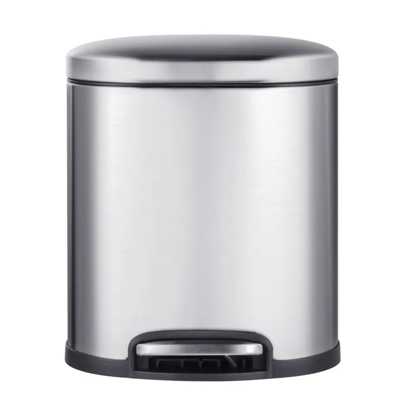 Відро для сміття з плавним закриттям овальне Mixxus Premium Topper-TC0205 SS Color 5л колір нержавійка (MI7059)