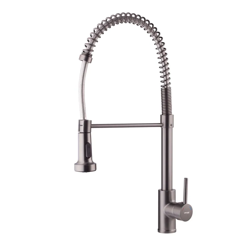 Змішувач для кухні з виливом пружина Mixxus Premium SPRING 017 GRAPHITE (MI6952)