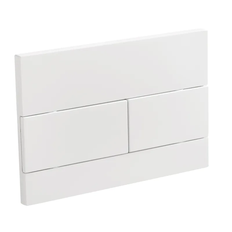Панель змиву Koer KT-0603-03 240x160x10mm пластикова, кнопка лінійна (колір білий) (KR5318)
