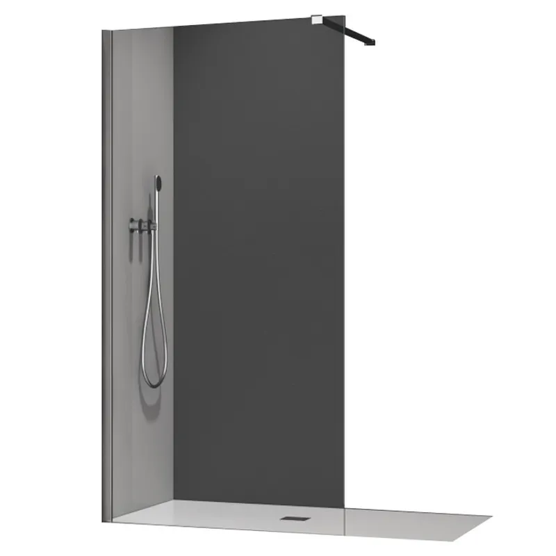 Душова перегородка Koer SR SP01-120x200-TR-01 Walk-In прозоре скло Easy Clean 8мм, хром (KR5394)