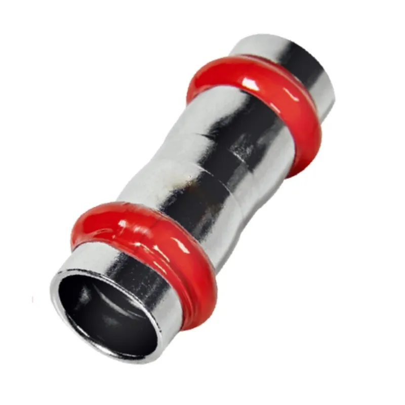 Муфта перехідна дворозтрубна Koer KQ.C2215-2 Press-Inox AISI 304 22x15 (KR6302)