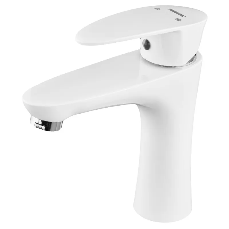 Змішувач для умивальника Plamix Cezar-001 SET White  (з підведенням) (PM0661)