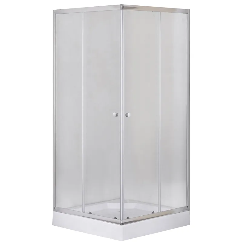 Душова кабіна з низьким піддоном Mixxus CUBIC SCT01-100x100x195-FB CHROME матове скло 4мм (MI6904)
