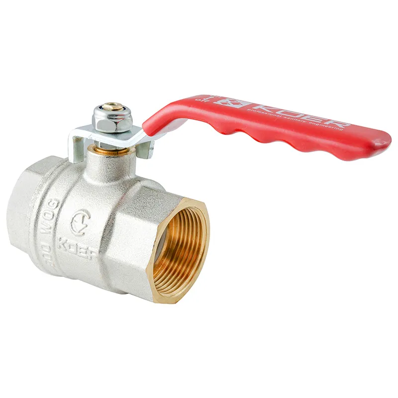 Кран кульовий ГГВ Koer Extreme KE.214-32 - 1 1/4" FF ручка "важіль" червона (KR5747)