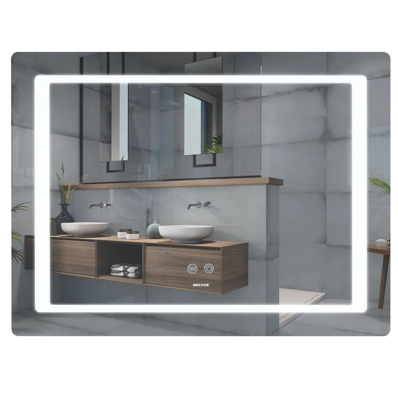 Дзеркало Mixxus STYLE MR13-90x70-Reverse з Led Touch, Anti-fog, димером, регулятором яскравості (MI6667)