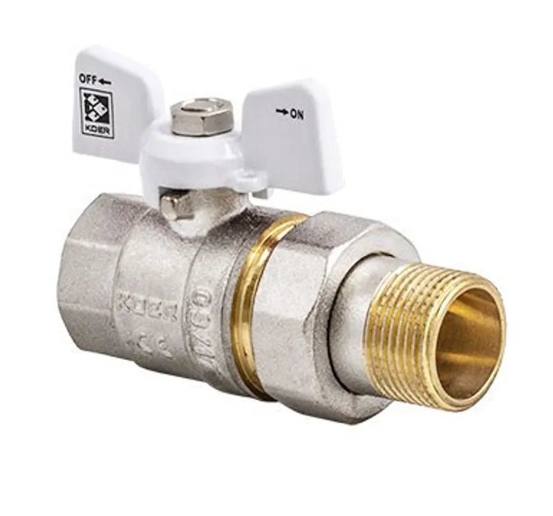 Кран з американкою 1/2" (Koer KR.227.W) білий (KR0015)