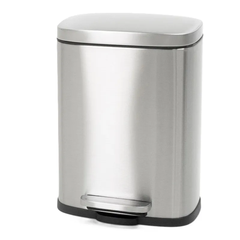 Відро для сміття з плавним закриттям прямокутне Mixxus Bevel-TC0105 SS Color 5л колір наржавійка (MI7086)