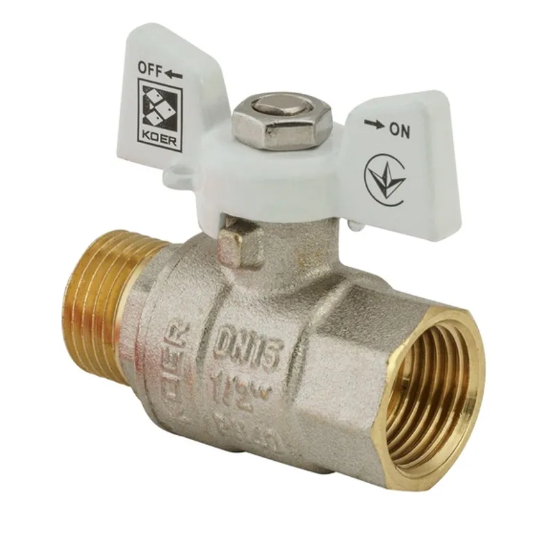 Кран кульовий KOER 1/2" ГШМ (KR.218.W) білий (KR0182)