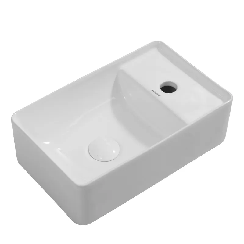 Раковина підвісна Mixxus Premium QUADRO-1201-L 430х265х135mm з отвором під змішувач (MP6505)