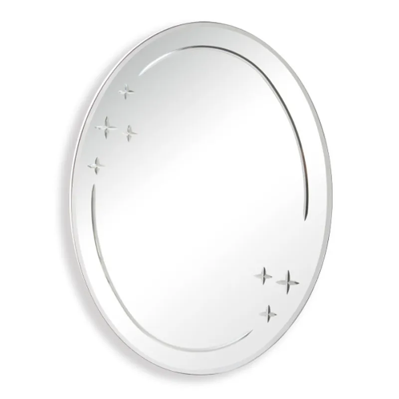 Дзеркало настінне Zerix FUSION MOZ03-55x70 овальне з декором (ZX5632)