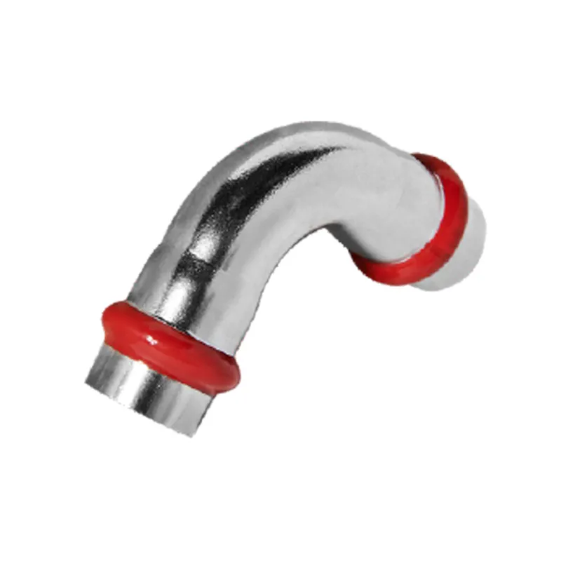 Коліно 90° дворозтрубне Koer KQ.L35-2 Press-Inox AISI 304 35x35 (KR6403)