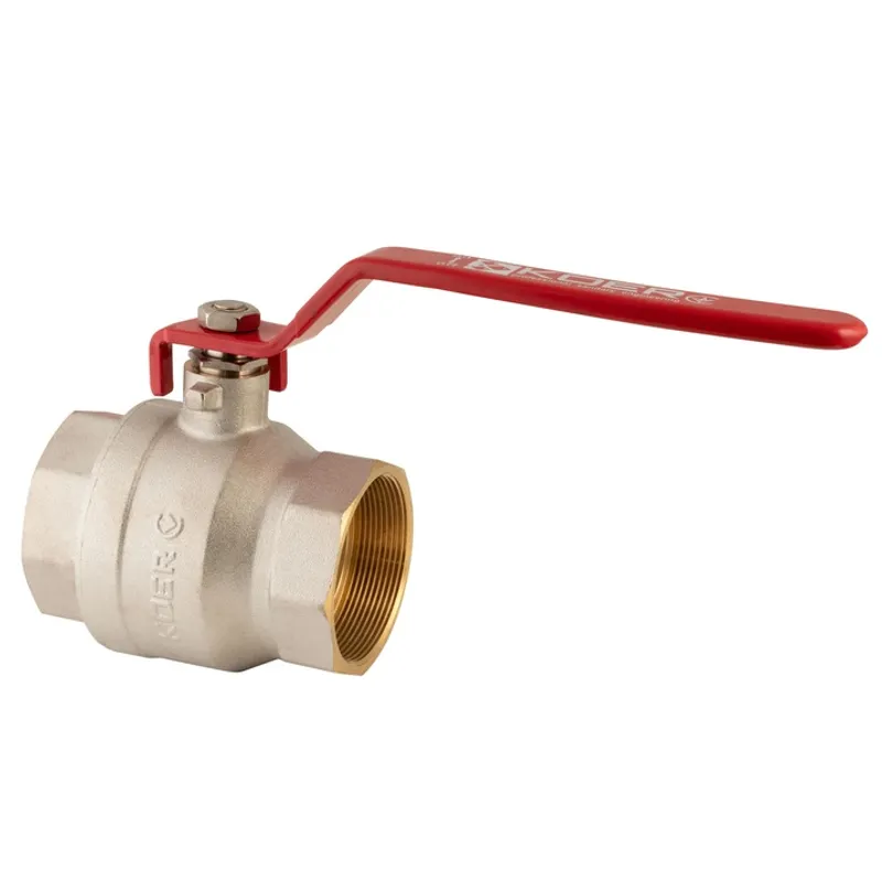 Кран кульовий Koer KR.214 - 2-1/2" FF ГГР (ручка "важіль" червона) (KR4950)
