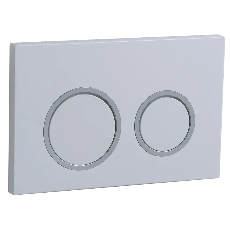Панель змиву Koer KT-0605-03 220x140x12mm пластикова, кнопка кругла (колір білий) (KR5316)