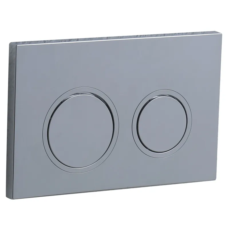 Панель змиву Koer KT-0605-01 220x140x12mm пластикова, кнопка кругла (колір хром) (KR5317)