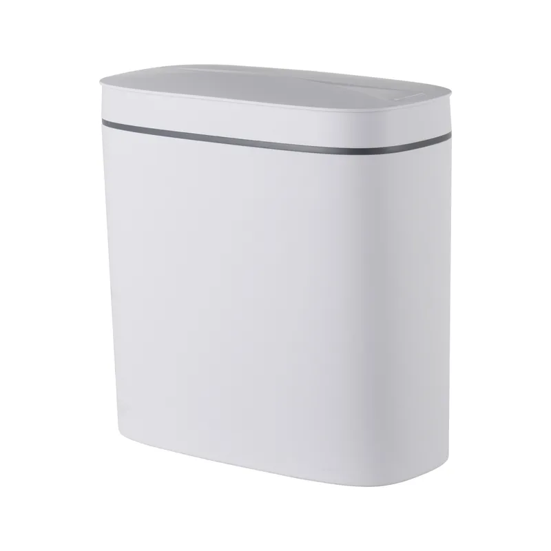 Відро для сміття сенсорне овальне Mixxus Flat-TC0109 White 9 л колір білий (MI7074)