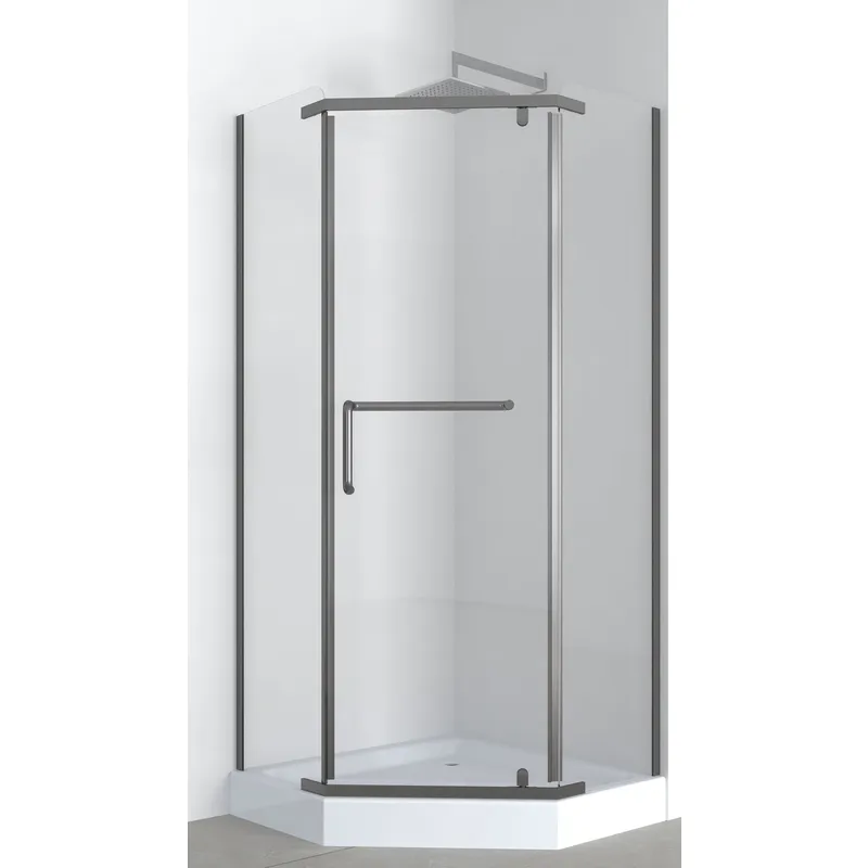 Душова кабіна з низьким піддоном Mixxus LINES SCT01-90x90x198-TR GRAPHITE прозоре скло 6мм (MI6914)