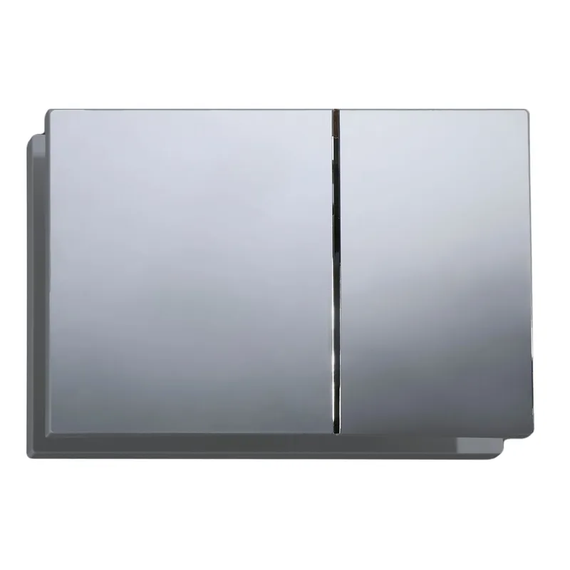 Панель змиву Koer KT-0610-01 240x160x32mmmm пластикова, кнопка квадратна (колір хром) (KR6135)