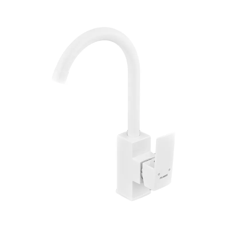 Змішувач для кухні Plamix Kubus-011 SET White (з підведенням) (PM0674)