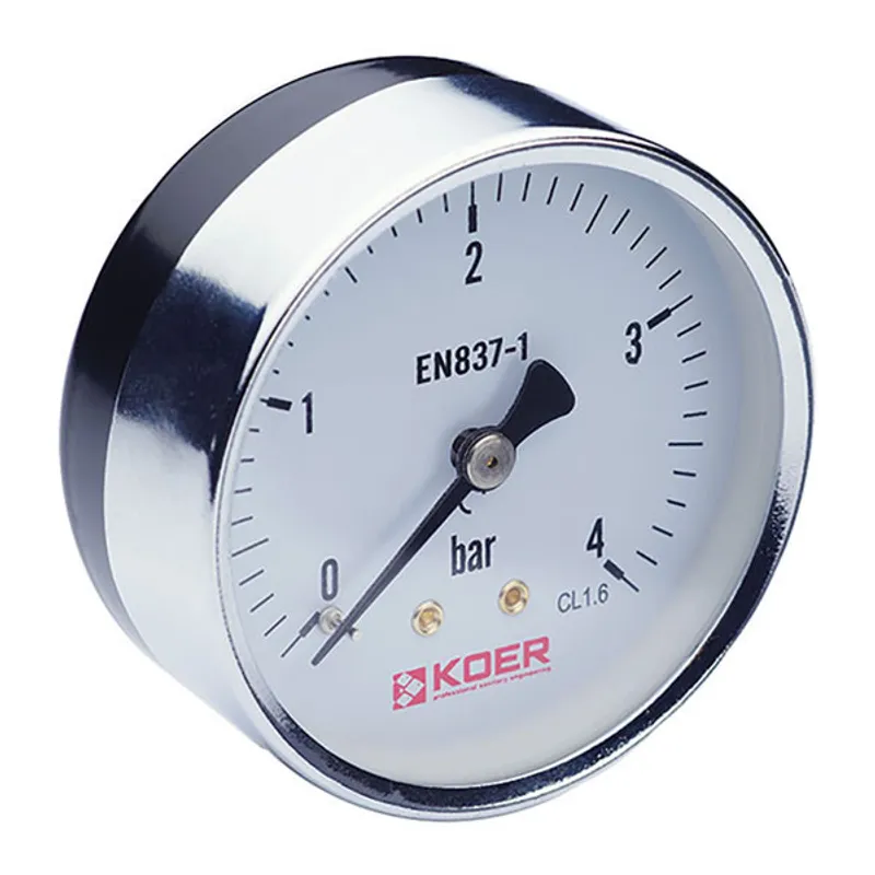 Манометр аксіальний (KOER KM.611A) (0-4 bar), D 63мм, 1/4'' (KR0210)