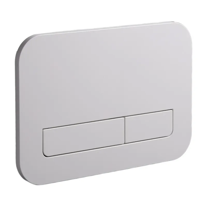Панель змиву Koer KT-0609-03 240x160x7mm пластикова, кнопка лінійна (колір білий) (KR6129)