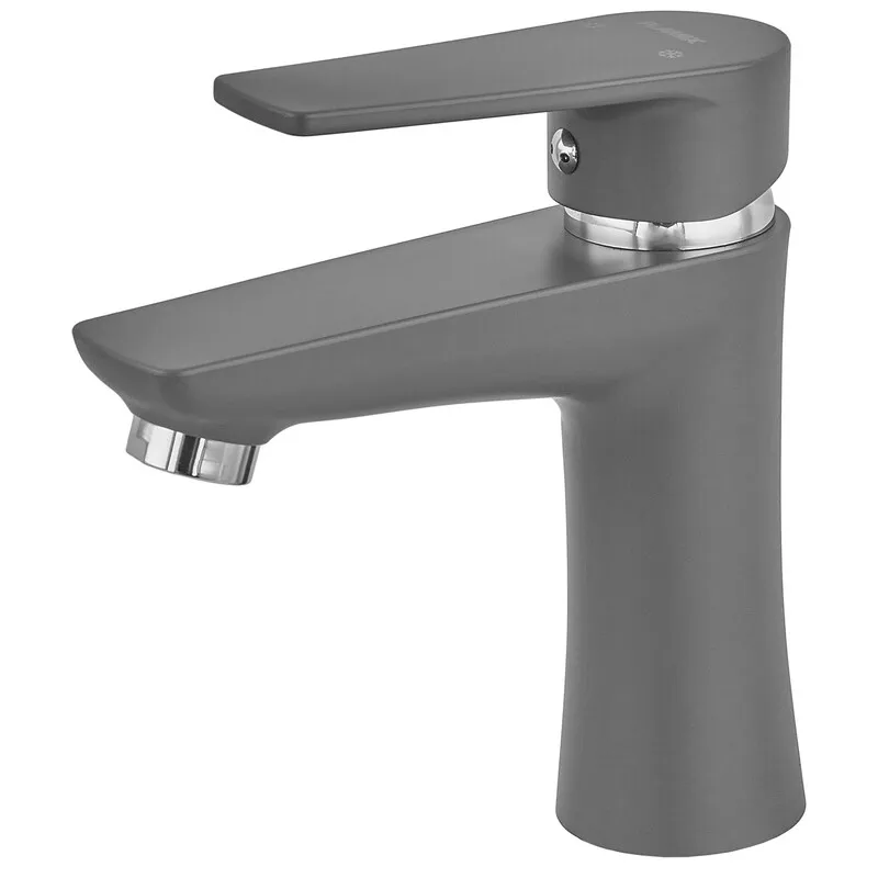 Змішувач для умивальника Plamix Oscar-001 Graphite (без підведення) (Колір графіт) (PM6097)