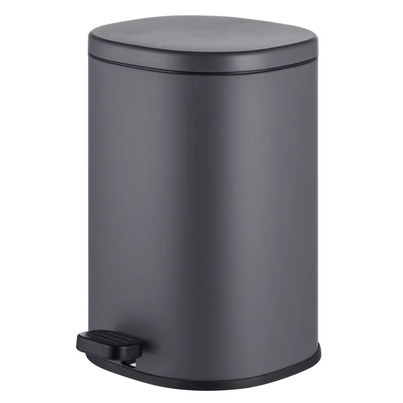 Відро для сміття з плавним закриттям овальне Mixxus Premium Olivary-TC0105 Graphite 5 л колір графіт (MI7063)