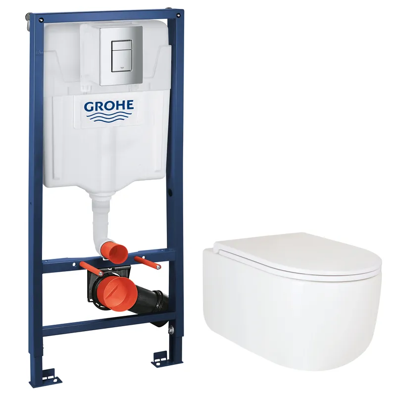 Комплект Grohe Set Унітаз TOPPER-0302-T3 + Інсталяція Grohe Rapid SL 38772001 (38772001TOPPER0302T3)