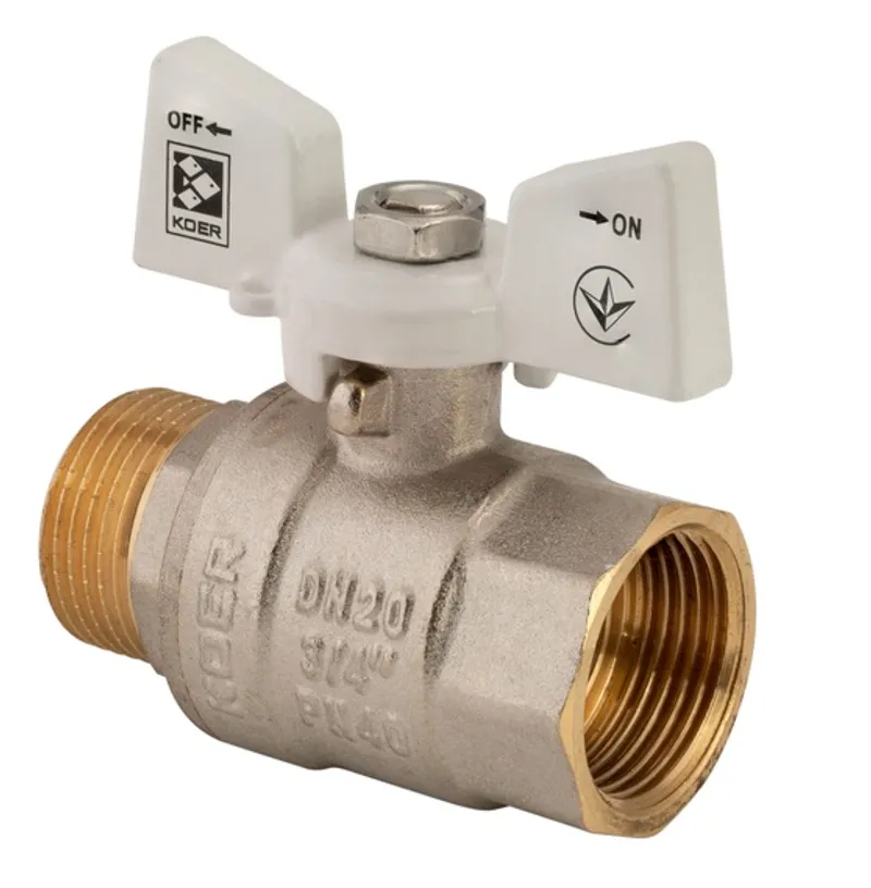 Кран кульовий KOER 3/4" ГШМ (KR.218.W) білий (KR0183)