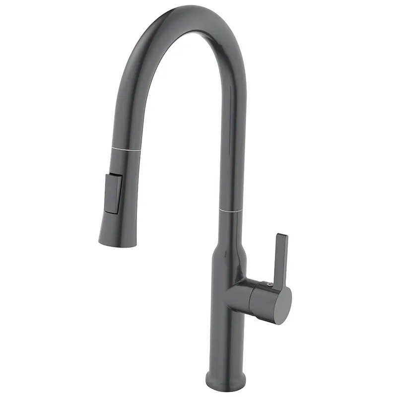 Змішувач для кухні з висувним виливом Mixxus Premium PULL 014 GRAPHITE (MI6959)