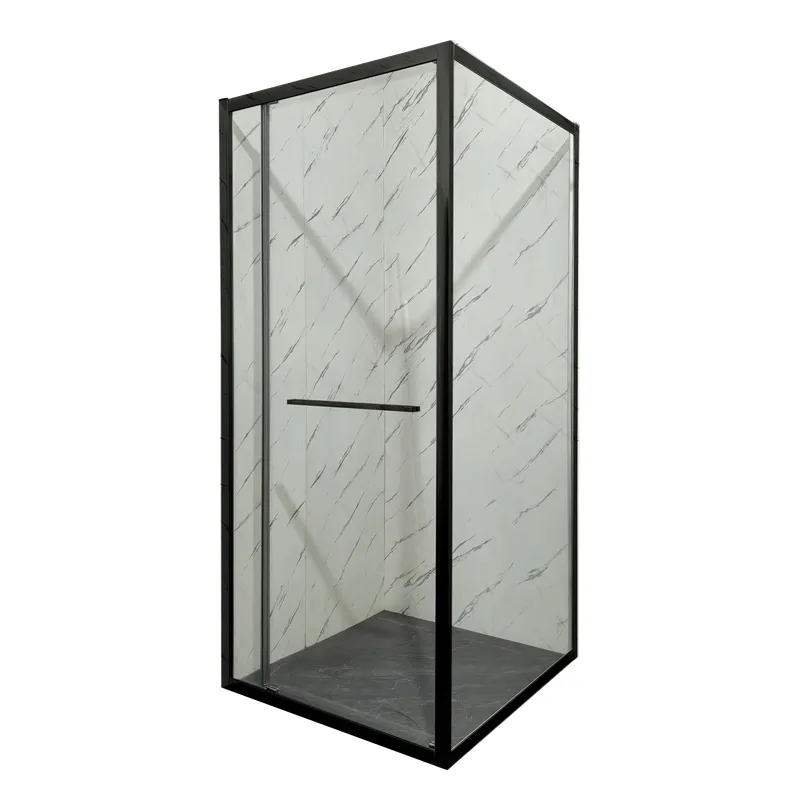 Душова кабіна без піддону Mixxus Premium Quadro SC01-90x90x195-TR Black прозоре скло 6мм (MI8292)